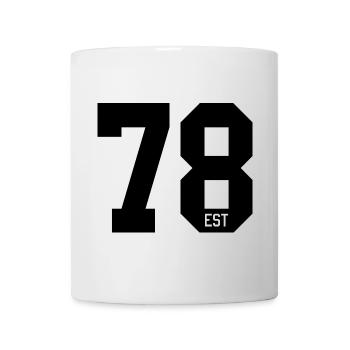 Number Design 78 – EST Sports Typography - Mug - white - Front