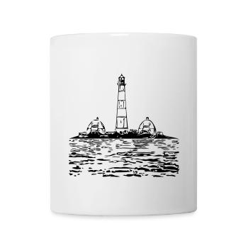 Lighthouse in the sea - Mug - white - Front