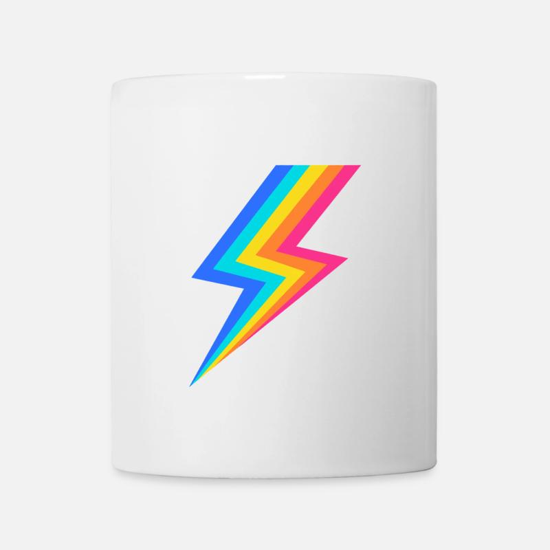Regenbogenblitz - Tasse - Weiß