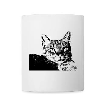 Katze Kätzchen Katzenshirt Geschenk - Tasse - Weiß - Vorne
