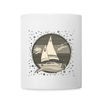 Segelboot - Tasse - Weiß - Vorne