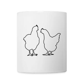 Hühner Hennen Huhn Federvieh Geflügel - Tasse - Weiß - Vorne