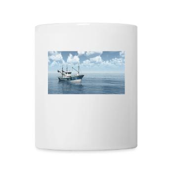 Ein Fischkutter im offenen Meer - Tasse - Weiß - Vorne