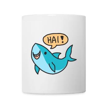 Shark Week - Cute Shark Say Hai! - Tasse - Weiß - Vorne