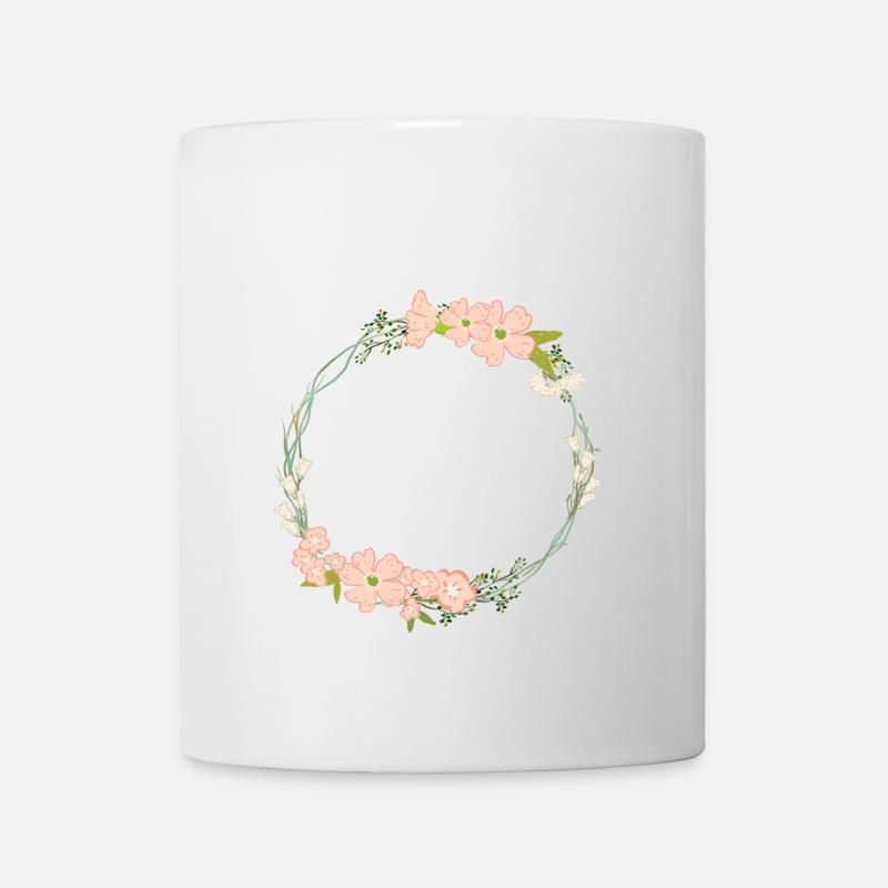 Lovely wreath - Tasse - Weiß
