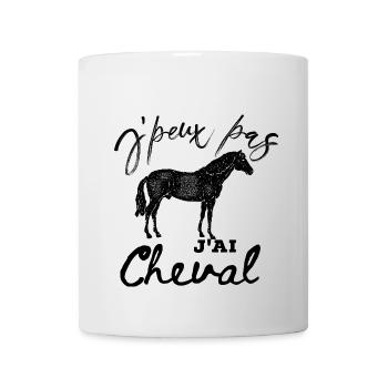 J'peux pas j'ai cheval - Mug blanc - blanc - Devant