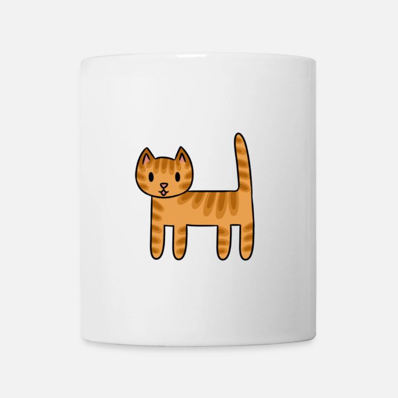 Rote Katze - Tasse - Weiß