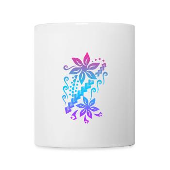 Samoa Flower Polynesian Tribal Tattoo-Geschenkidee - Tasse - Weiß - Vorne