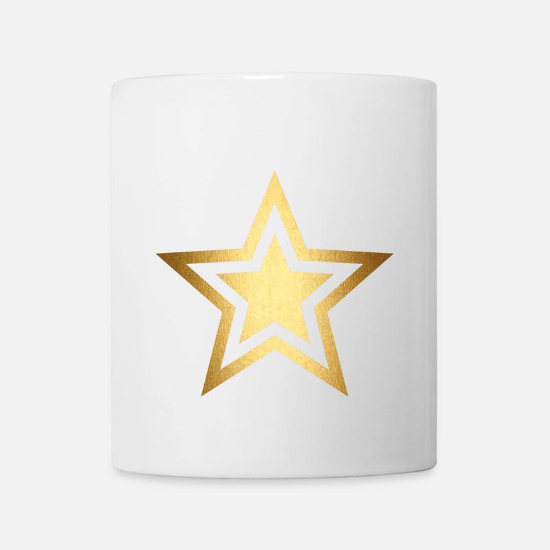 Star gold - Mug - white