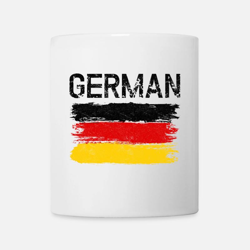 Deutscher Flaggenpinselstrich - Tasse - Weiß