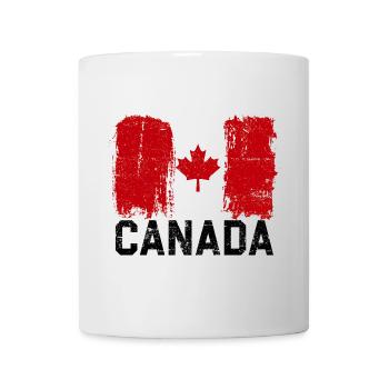 Grunge Canada Flag Maple Leaf Art - Mug - white - Front