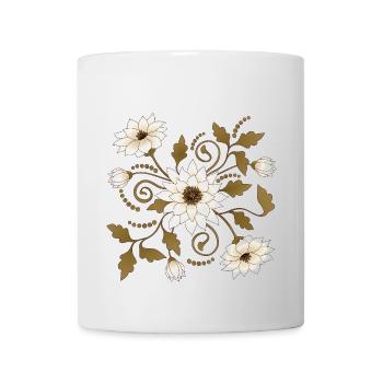 Fleurs - Mug blanc - blanc - Devant
