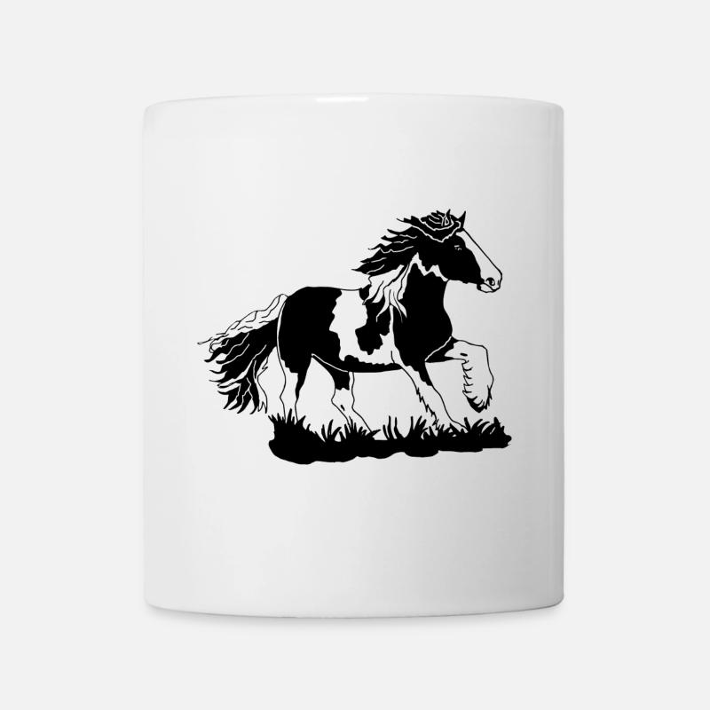 Noble Tinker galloping equestrian horses - Mug - white