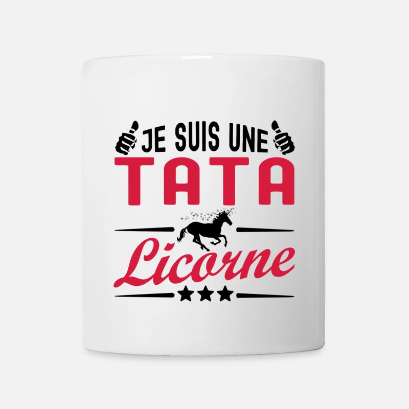 je suis une tata licorne - Mug blanc - blanc