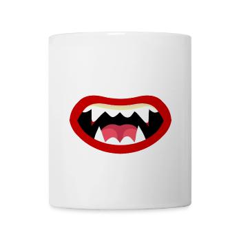 Bouche de vampire - Mug blanc - blanc - Devant