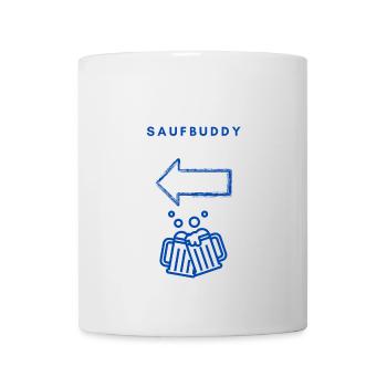 Saufbuddy - Blue - Tasse - Weiß - Vorne