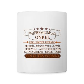 Premium Onkel - Lebende Legende - Tasse - Weiß - Vorne