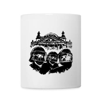 Reichstag Danke Polizei Für Demokratie - Tasse - Weiß - Vorne