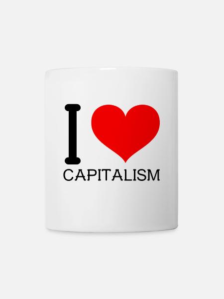 J'aime le capitalisme Coeur j'aime le capitalisme - Mug blanc - blanc