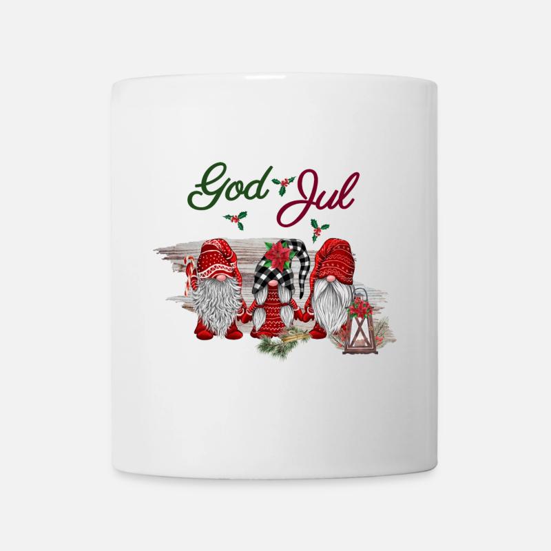 Dieu jul Joyeux Noël Noël Design - Mug blanc - blanc