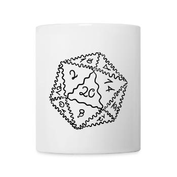 D20 Würfel - Tasse - Weiß - Vorne