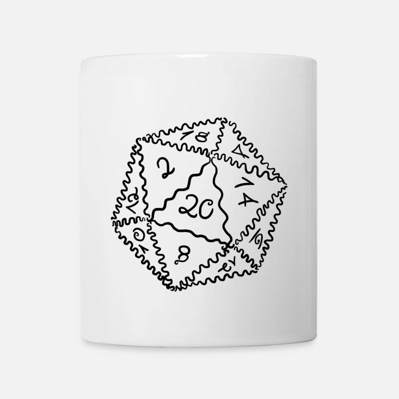 D20 dés - Mug blanc - blanc