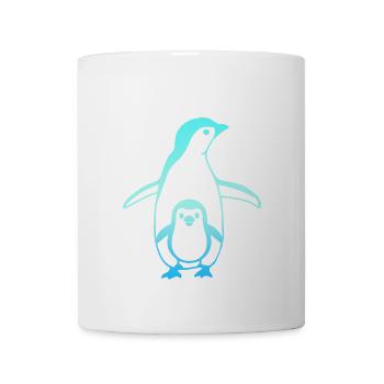 Pinguin Vater und Sohn Tattoo Tiere Geschenkidee - Tasse - Weiß - Vorne