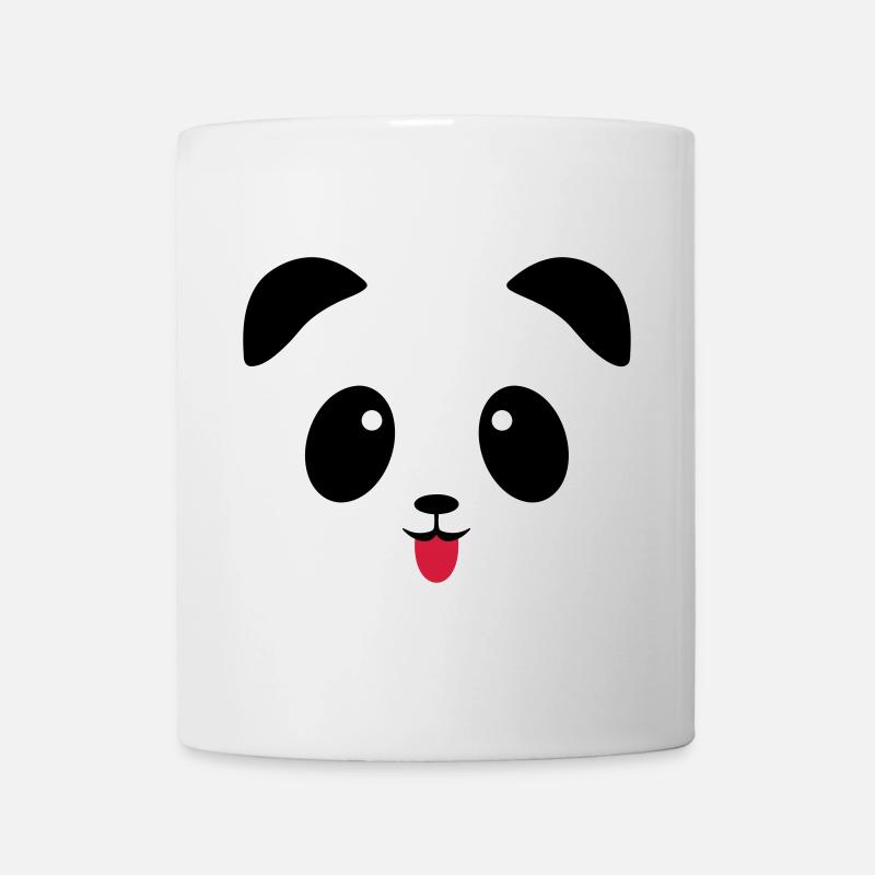 Langue de visage de panda - Mug blanc - blanc