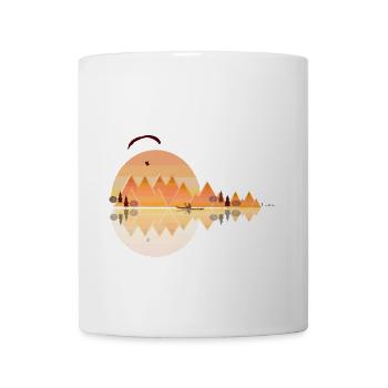 Paraglider Paragliding Mountains Hang Gliding Kayak - Mug - white - Front