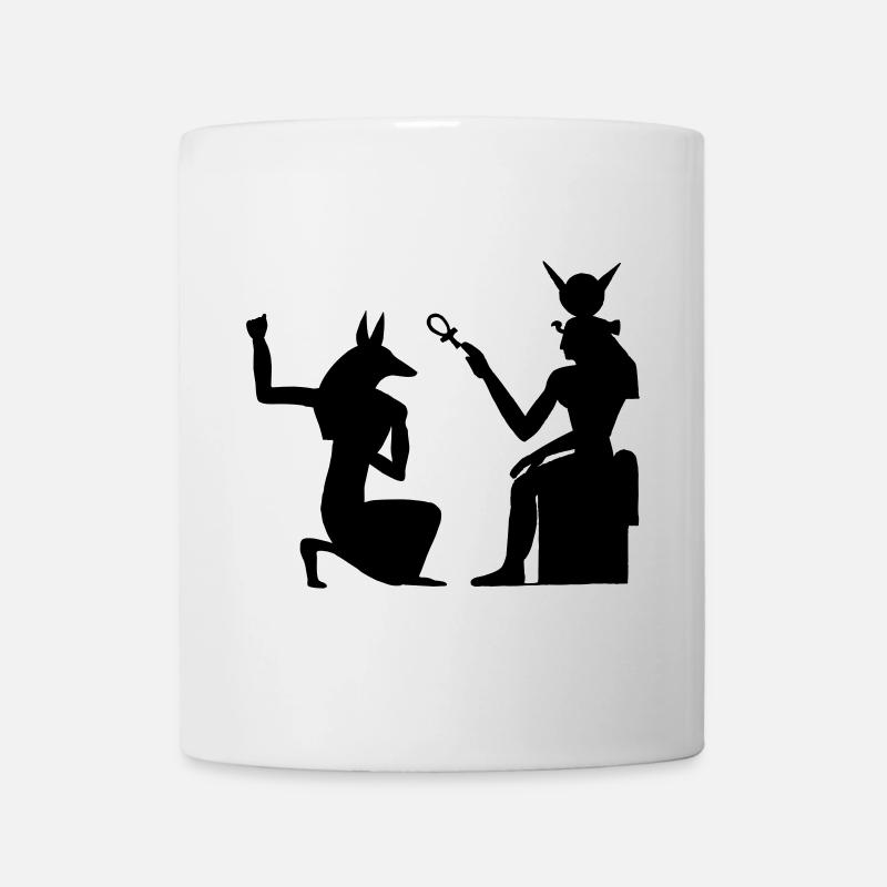 Pyramide Ägyptische Hieroglyphen Pharao - Tasse - Weiß