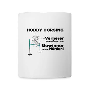 Verlierer sehen Grenzen, Gewinner sehen Hürden - Tasse - Weiß - Vorne