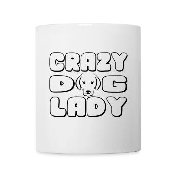 Dame folle de chien. Pour les femmes qui aiment les chiens - Mug blanc - blanc - Devant