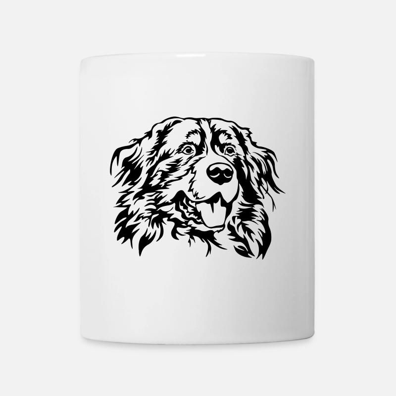 Berner Sennenhund Kopf - Tasse - Weiß