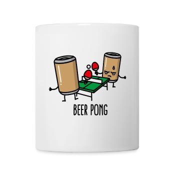 Beer Pong Cartoon Tischtennis Bierdose Ping Pong - Mug blanc - blanc - Devant