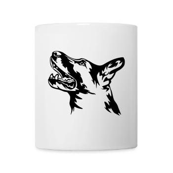 Tête de berger allemand - Mug blanc - blanc - Devant