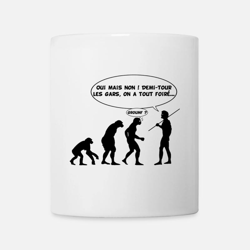 évolution inversée - Mug blanc - blanc