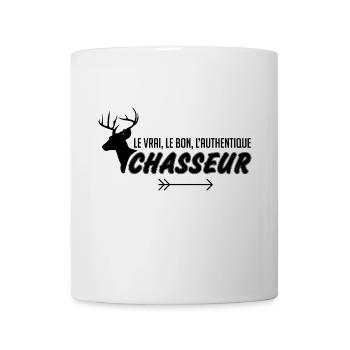 Le vrai le bon l'authentique chasseur - Mug blanc - blanc - Devant