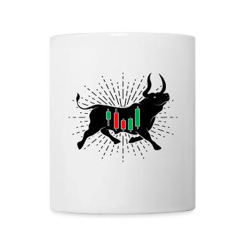Aktien Bulle - Tasse - Weiß - Vorne