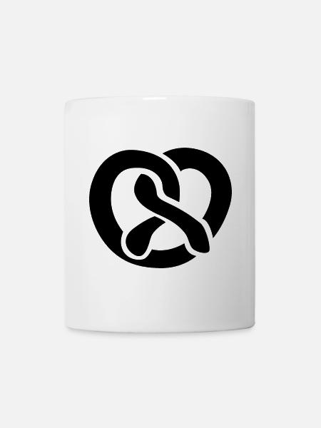 bäckerei bakery brezel pretzel symbol Firma icon - Tasse - Weiß