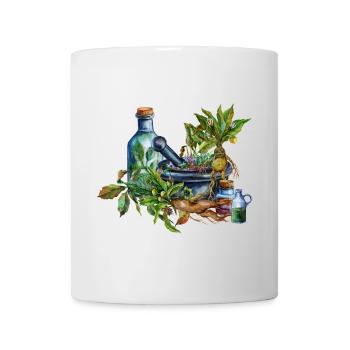 Kräuterhexe Utensilien Fantasy Design - Tasse - Weiß - Vorne