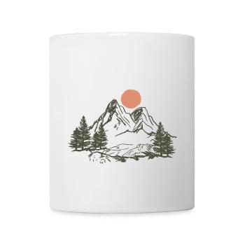 Mountain Nature Tents Camping stars forest gift - Mug - white - Front