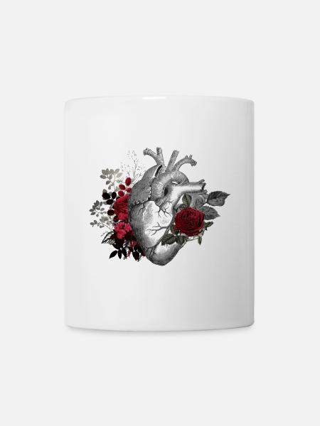 Rétro vintage avec un design en cœur - Mug blanc - blanc