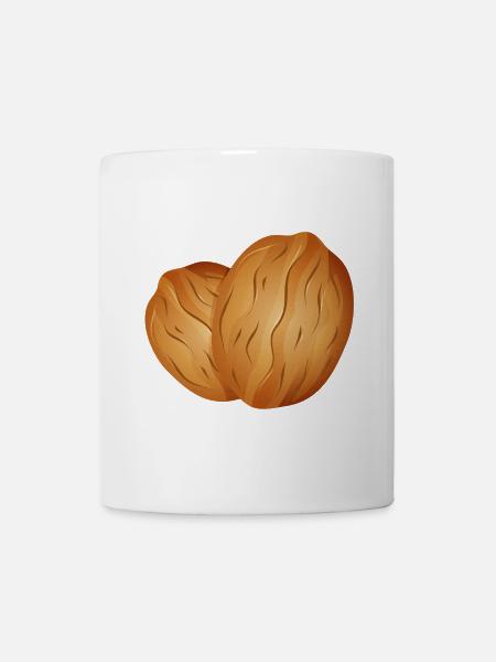 deux belles noix brillantes - Mug blanc - blanc