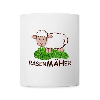 RasenMäher Schaf Cartoon - Tasse - Weiß - Vorne