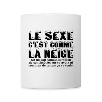 Le sexe c'est comme la neige - Mug blanc - blanc - Devant