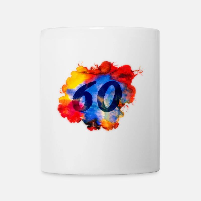 60th Birthday - Watercolor - Mug - white
