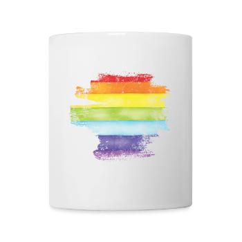 Stolz Pinsel Regenbogen - Tasse - Weiß - Vorne