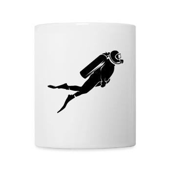 Illustration de logo de symbole sous-marin de mer de plongeur - Mug blanc - blanc - Devant