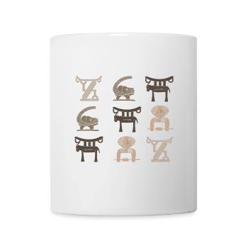 Art tribal africain abstrait - Mug blanc - blanc - Devant