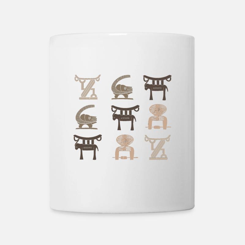 Abstrakte afrikanische Stammeskunst - Tasse - Weiß